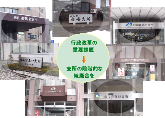 住民サービス向上と経費削減に支所の統廃合は急務